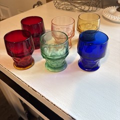 anchor hocking georgian Honeycomb Tumblers 4 Inch Set Of 6, Multi Colors