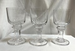 Dansk Crystal-CARLA France-Clear Square Stem 7″ in height (Set of 3)