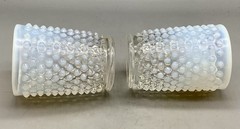Vintage Fenton Hobnail French Opalescent Juice Glass/Tumbler 5 oz. x 2