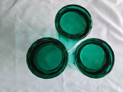 Anchor Hocking Essex Green 12 oz Flat Tumblers 5 3/4″ height – Set of 3