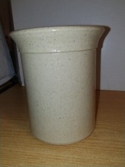 Vintage Handmade 1987 R. P. Leckband Stoneware Pottery Mug USA Des Moines, Iowa