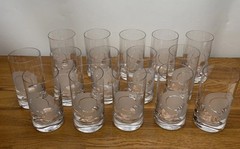 15 Frank Lloyd Wright/Miller Rogaska Highball Crystal Glass 2000 Slovenia 14oz