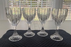 Vintage Mikasa 4 Park Lane Wine Glasses 6 1/2″ Excellent Condition