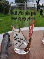Vtg Mid Century Barware Glasses Characters & Phrases Set of 7 Highball