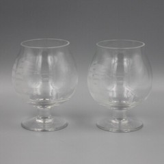 Set of 2 Cutty Sark Crystal Clipper Schooner Ship Brandy Snifter Glass 4 oz 3.75