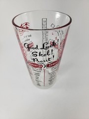 Vintage Federal Glass Cocktail Mixer Tumbler Six Drink Recipes Martini Manhattan