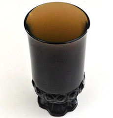 Tiffin Franciscan Madeira Glass Smoke Brown Wine Goblet Footed Stem 6.5″ Vintage