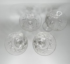 VTG Debutante Crystal Royal Leerdam Netherlands Champagne Dessert Glass Set Of 4