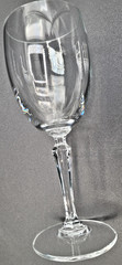 RARE 8 Lenox Decor Wine Glasses 7″ Fine Crystal Multisided Tapered Stem EUC