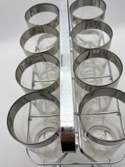 Vintage Dorothy Thorpe Retro style Water Goblet Glasses Carrier MCM Tumblers