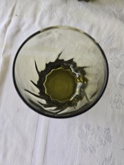 8 Vintage Libbey Crisa Olive Green Swirl Twist Drinking Glasses Tumblers 2 Sizes
