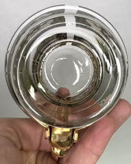Vintage Set of 4 Russian Martini Cocktail Handled Glasses Mugs Cups