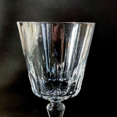 BACCARAT BIARRITZ TALL WATER GLASS, Hand Cut Lead Crystal, 6″, 10 Oz, FRANCE