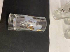 Vintage Libby Jumping Stallions Cocktail Glasses Highball