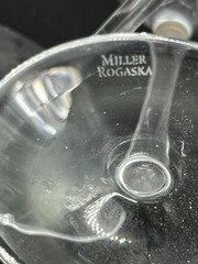Set Of 2 Miller Rogaska Tulipe Crystal Wine Glasses High End Glassware