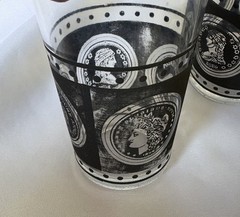 Vintage 1960s Continental Can Company Coin Glasses 8 Oz set of 8