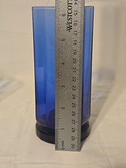 VINTAGE Set Of 3 Anchor Hocking Essex Cobalt Blue 10 Panel Tall 6 3/8″ Tumblers
