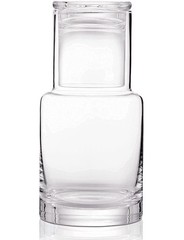 Nightstand Water Carafe & Glass Set – Tumbler Lid, Ideal for Bedroom, Bathroom,