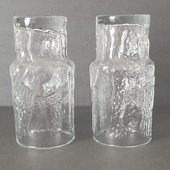3 MCM Libbey Normandy Glacier Ice Tumblers Water or Tea or Beer Clear Glass