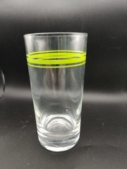 MCM Corelle Corning Coordinates Green Stripe Highball Tumblers Set of 4 Vintage