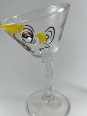 Vtg MCM Gay Fad Tipsy Martini Glasses Qty 4 1950s