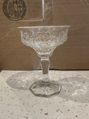 McKee Rock Crystal Clear 4 1/4” Sundae Champagne Stem EAPG Depression Glass