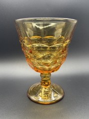 Vintage Viking Georgian Amber glass goblet. 6×4.5” No chips or cracks. Pretty!