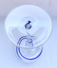 Home Essentials – SWIRL BLUE – 9″ WINE GLASS
