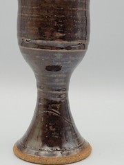 Studio Pottery Tenmoku Glaze Goblet Chalice