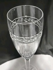 Waterford Crystal Laurel Champagne Flute 9 3/8″ Vintage Fluted Glass Ireland