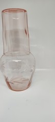 Vintage Pink Depression Glass Tumble-up Wheel Cut Flowers And Leaves