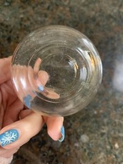 Vtg Gold Four Leaf Clover Glass Old Fashioned MCM Gold Rim Candle St Patrick
