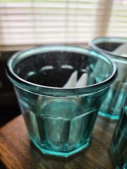 Teal Luminarc Arcoroc Working Glasses 10-Panel Set of 3 Vintage France