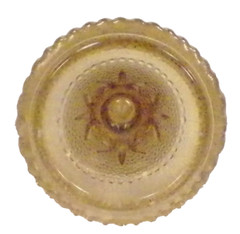 Indiana Sandwich Daisy Goblet Amber Glass Footed Vintage 40s 50s 60s Tiara