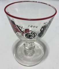 Libbey Vintage Glass 1899 Packard Automobile Cordial Whiskey Glass