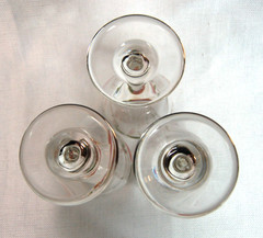 Set of 3 Vintage Franciscan Apple Wine Glasses with Stems 12 oz