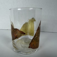 1 Vintage Randy R. Strong Studios Handblown Cocktail Glass Gold Leaf