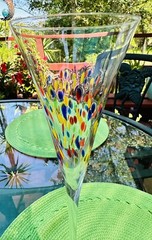 Leonardo Confetti Champagne Hand Blown Flute Crystal Glass ~ 11” Tall
