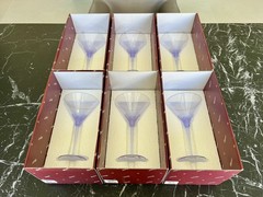 Moser Pebbles Alexandrite Purple Cocktail Martini Glass 8.8 oz Set of 6 BNIB