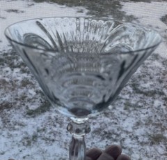 Cambridge “Caprice” Elegant Blown Glass Stemware Goblets Swirl Effect Set of 8