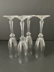 Set Of 4 Vintage Mikasa Ardmore Crystal Champagne Flutes Glasses 8 3/8”