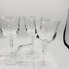 Kirkland by Towle Cut Crystal Stemware. Wine Set Of 4 Discontinued 7 1/4”H