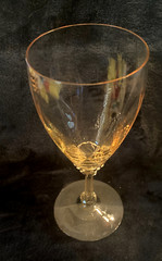 Vintage 8″ Heisey Stemmed Water Goblet «Old Dominion Sahara Yellow» 1930-1937