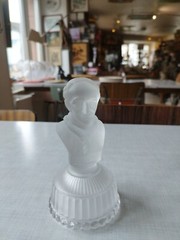 Baccarat Or Saint Louis Bust Pope Leo XIII Frosted Crystal 13.5Cm (G5)