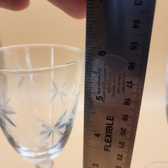 Libbey Candlelight Wine Clear Glass Circa 1930 Multiside Stem Star Cut Vintage
