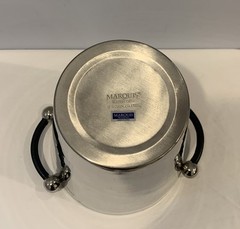 Marquis Waterford Stainless Steel Champagne Wine Ice Bucket Leather Handles
