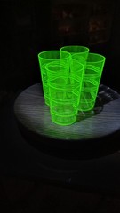 Anchor Hocking Uranium Banded Juice Glasses Set Of 4