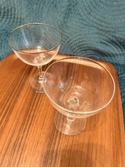 LENOX Crystal Montclair Platinum Trim Champagne Tall Sherbert Glass 5.25″T