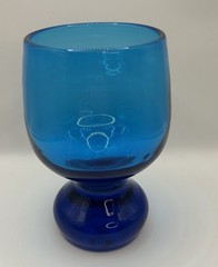 1950’s Blenko Glass Highball Goblet *Turquoise* 419-B, Heavy, 1b, Vintage