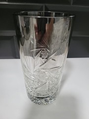 RARE Ombre Crystal PINWHEEL Star Highball Glass Set Of 6 No Flaws/chips
